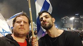 תומר גינת ויניב ברגר, צילום: צילום מסך מתוך טוויטר redberger8@